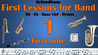 First Lessons for Band beginner lessons